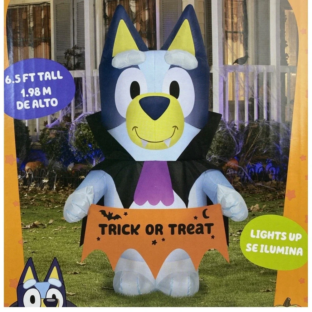 Bluey Inflatable Vampire Costume Halloween Gemmy INFLATABLE 6.5' YARD DECOR